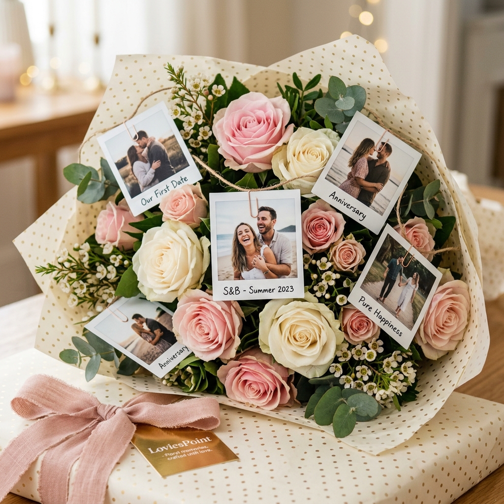 Handcrafted Photo Bouquet Detail